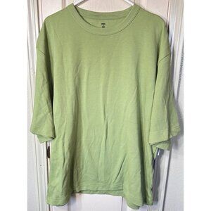 NWT Mode Of One 2XL Green Ottoman Heavy Short Sleeve Pullover Shirt